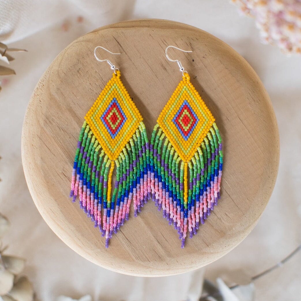 Beaded Earrings Guacamaya Mother Sierra