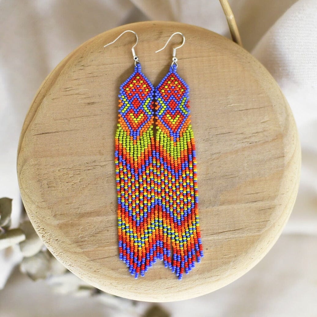 Beaded Earrings | Quetzal – Mother Sierra