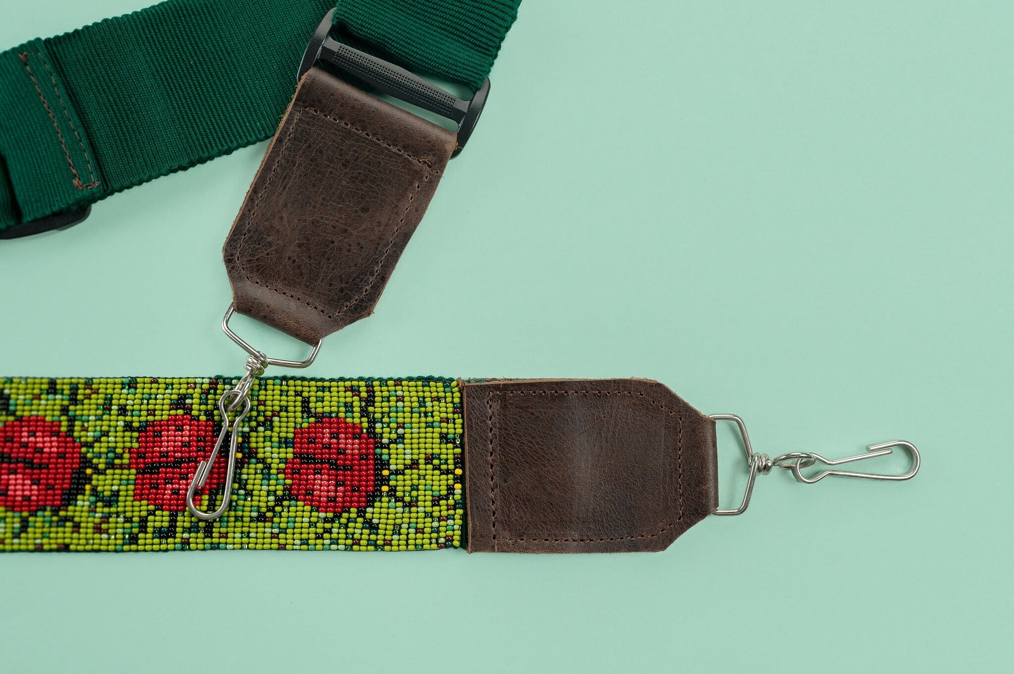 lady apple Camera & Purse Strap beaded mexican accessories red green lady bug ladybug guatemala native american statement piece Mother Sierra 