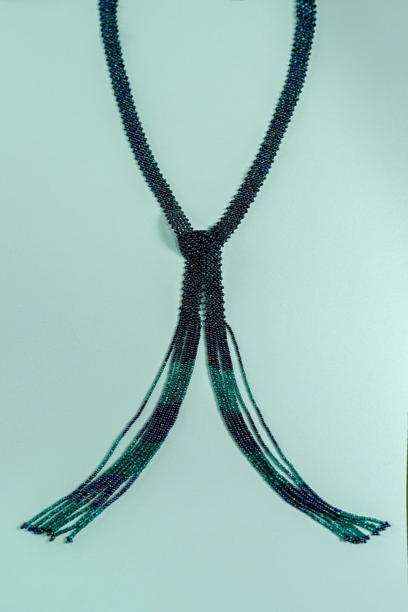 Skinny Scarf Metallic Teal Necklaces Mother Sierra 