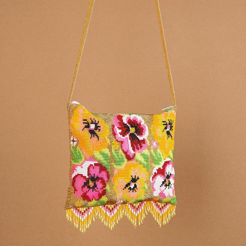 LOVELY Vtg 1950s Hand Made Pearl Glass Beaded Evening Bag Purse Clutch  Japan | eBay